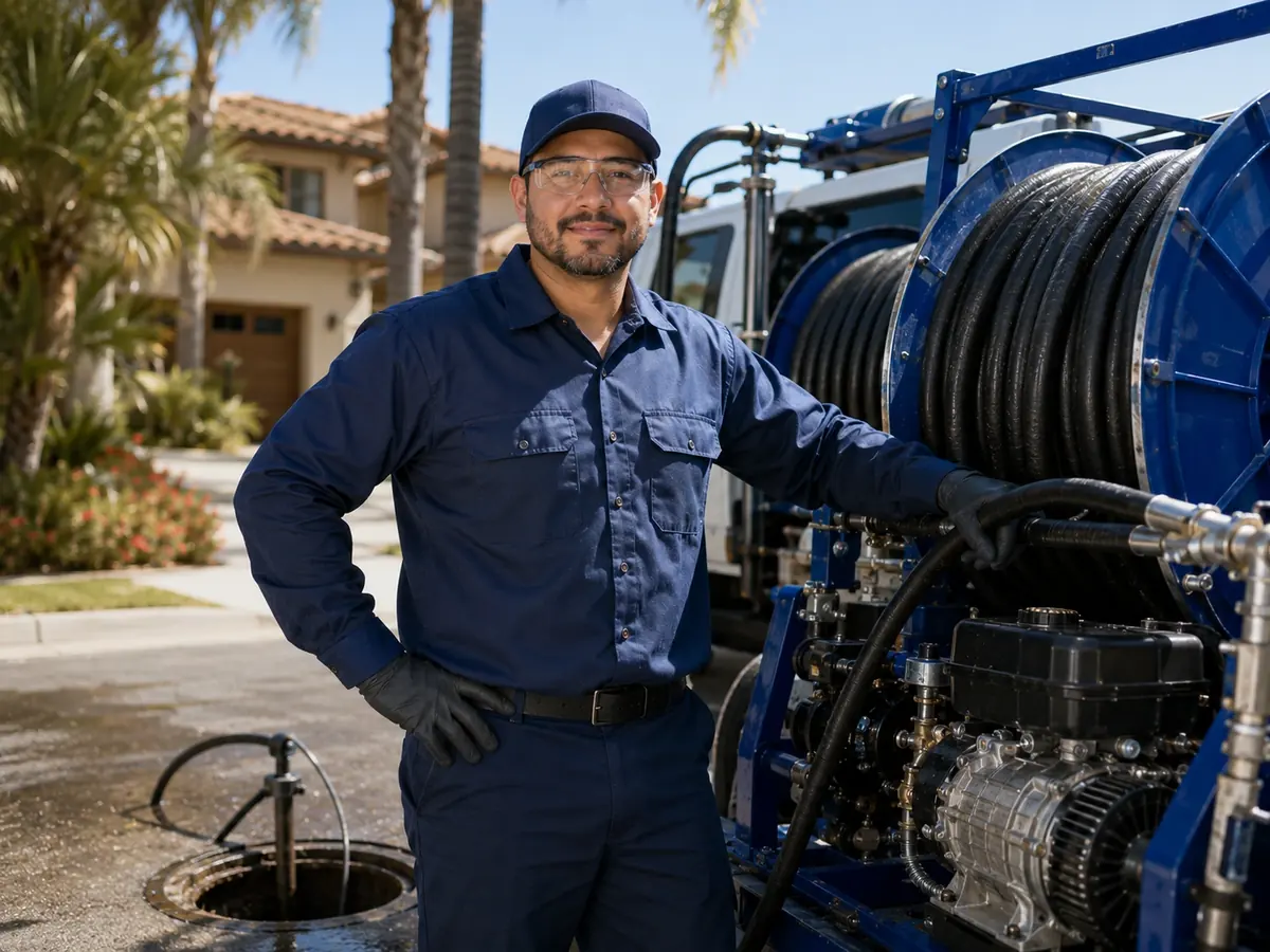 Hydro jet sewer cleaning in Oceano
