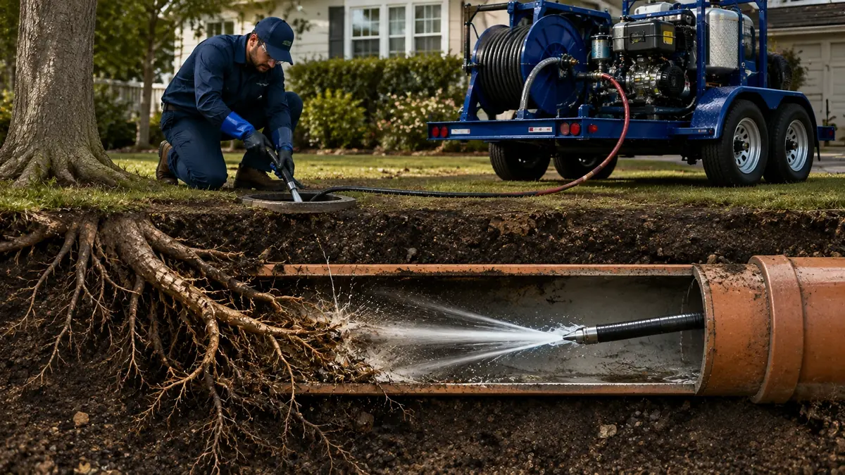 Tree Root Removal with Hydro Jetting in Oceano